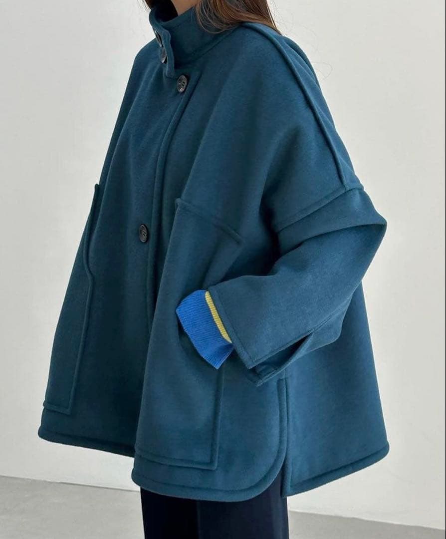 【美品】ふじあみ unof コート ブルー