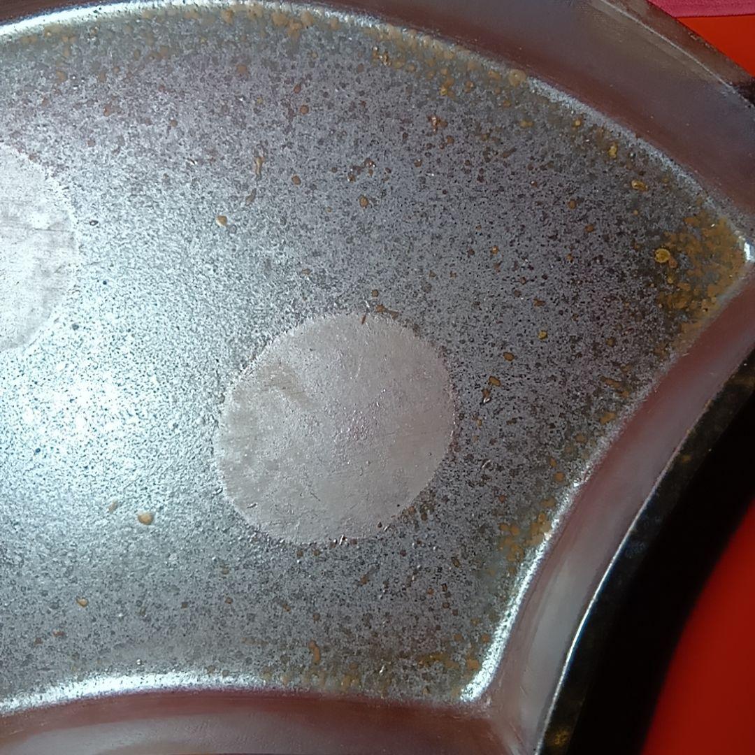 骨董品　備前焼　扇型器　飾り皿　お茶器　菓子皿、扇型皿　極美品