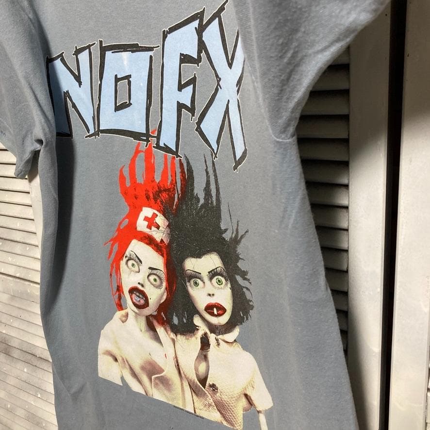 翔*ン様 BOOE バンド Tシャツ 古着 水色 NOFX ノーエフエックス 看