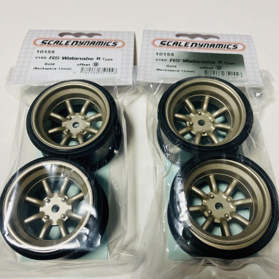 新品　スケールダイナミクス　ワタナベホイール　小径　ゴールド　4本セット　オフ9