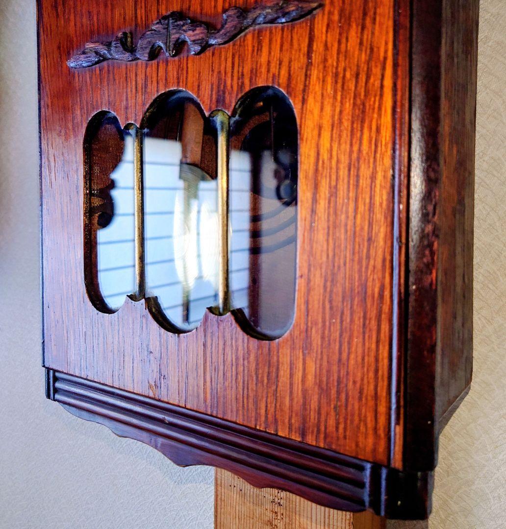 〈完動・美品〉栄計舎　 OCCUPIED JAPAN　箱型ゼンマイ振り子時計