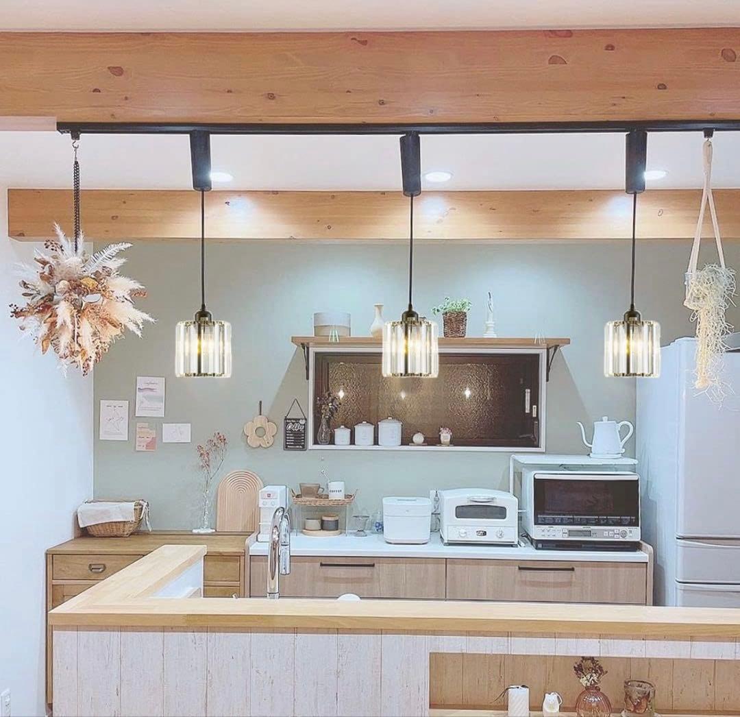 (専用)モダン 3灯ペンダントライト クリア・ブラック