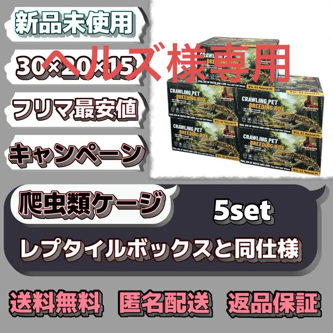 【ヘルズ】爬虫類ケージ×5 アクリル　マグネット