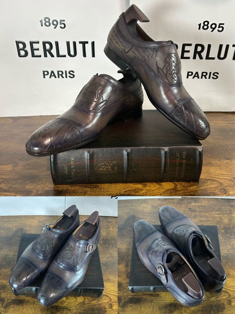 廃盤52万　Berluti シングルモンクストラップ　シューズ　オルガ期　7.5
