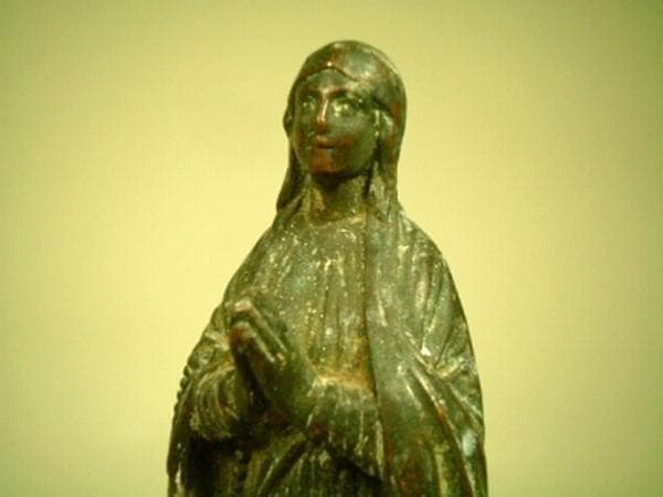 【1800年代】《cl152》フランス アンティーク 聖マリア 自立像