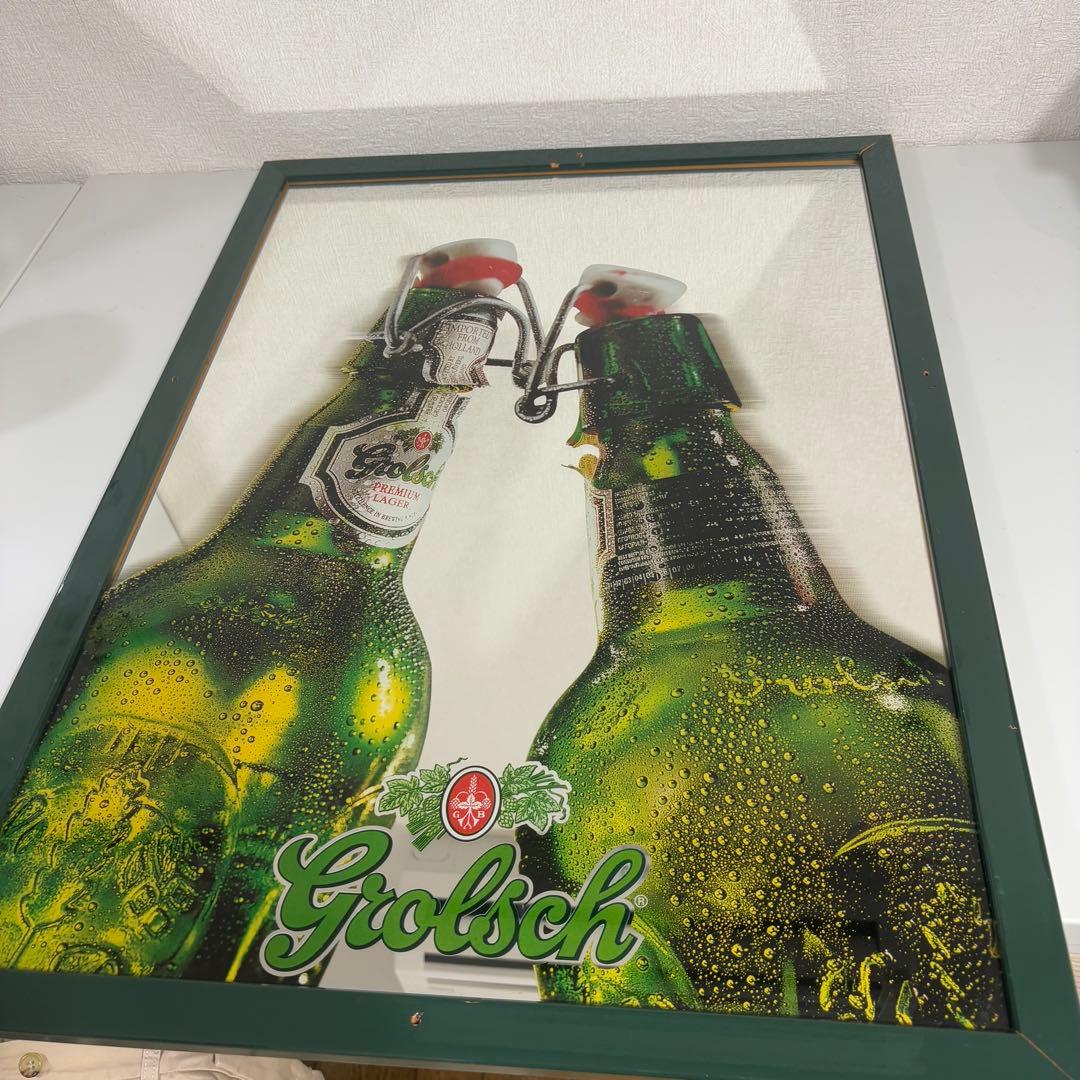 ビンテージ パブミラー GROLSCH BEER グロールシュ アンティーク 鏡