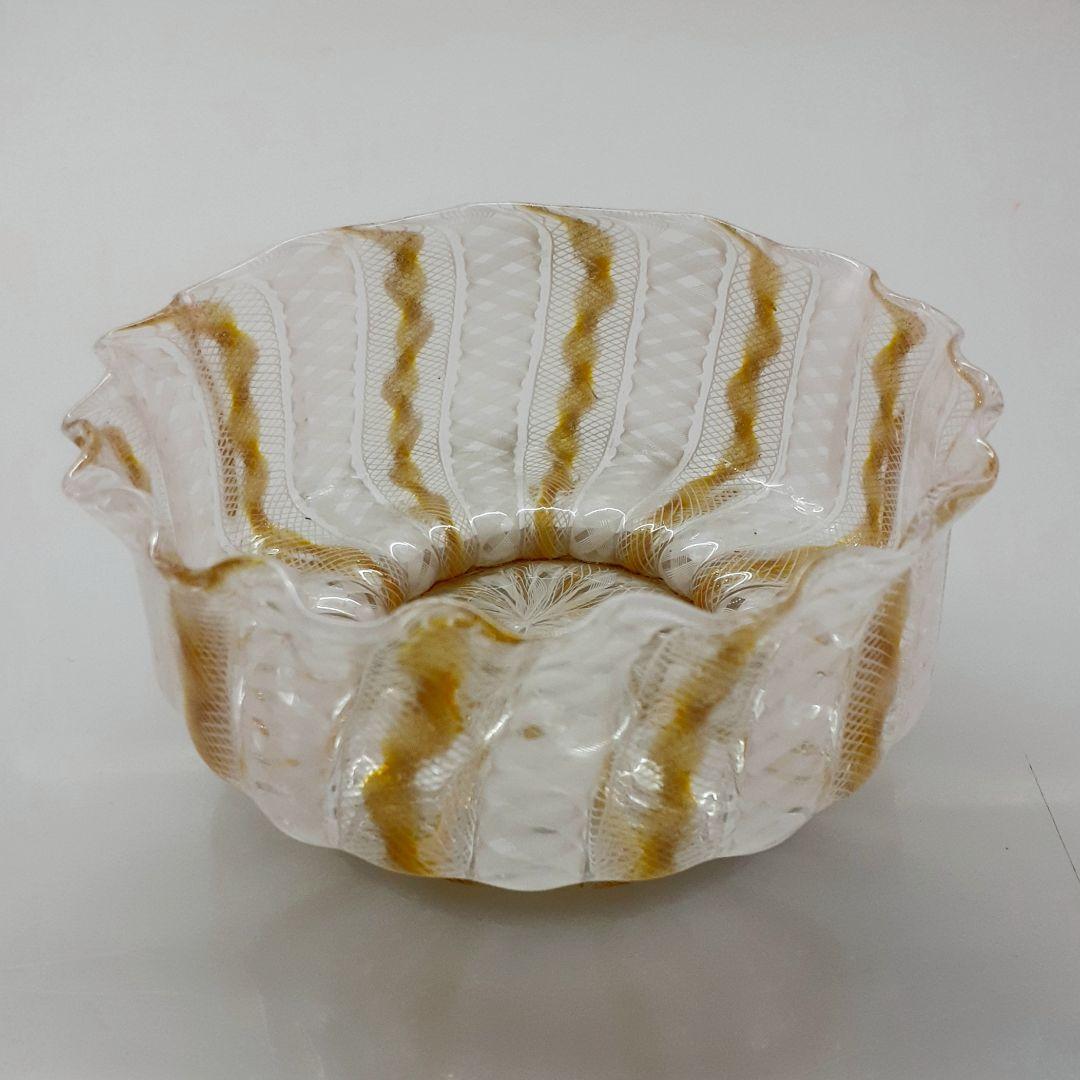 MURANO ムラノ 金彩 レース お碗 皿