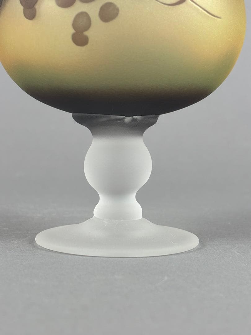 中野良広　色付き　ブランデーグラス　酒器　工芸ガラス