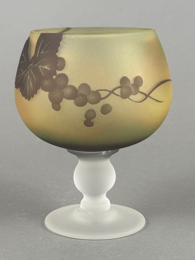 中野良広　色付き　ブランデーグラス　酒器　工芸ガラス