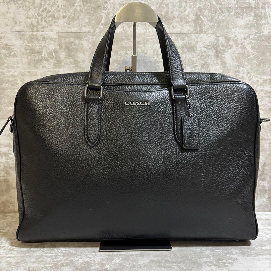 H255 美品✨COACH コーチ　ビジネスバッグ　ハンドバッグ　オールレザー