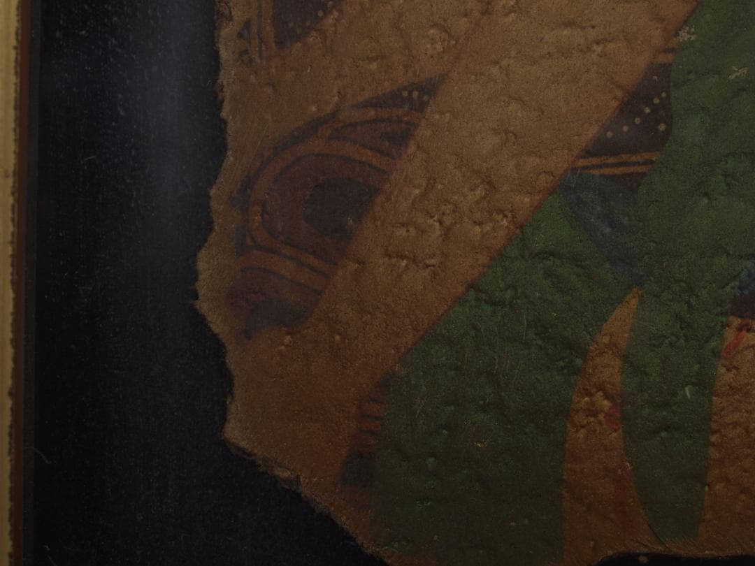 骨董市掘り出し品 中国唐時代　敦煌莫高窟壁画 彩絵　 AK1802B16-3