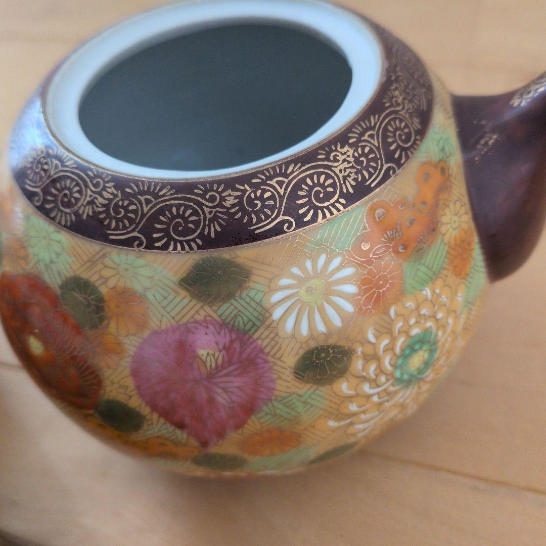 茶道具セット 花柄 陶器製 6点 九谷焼