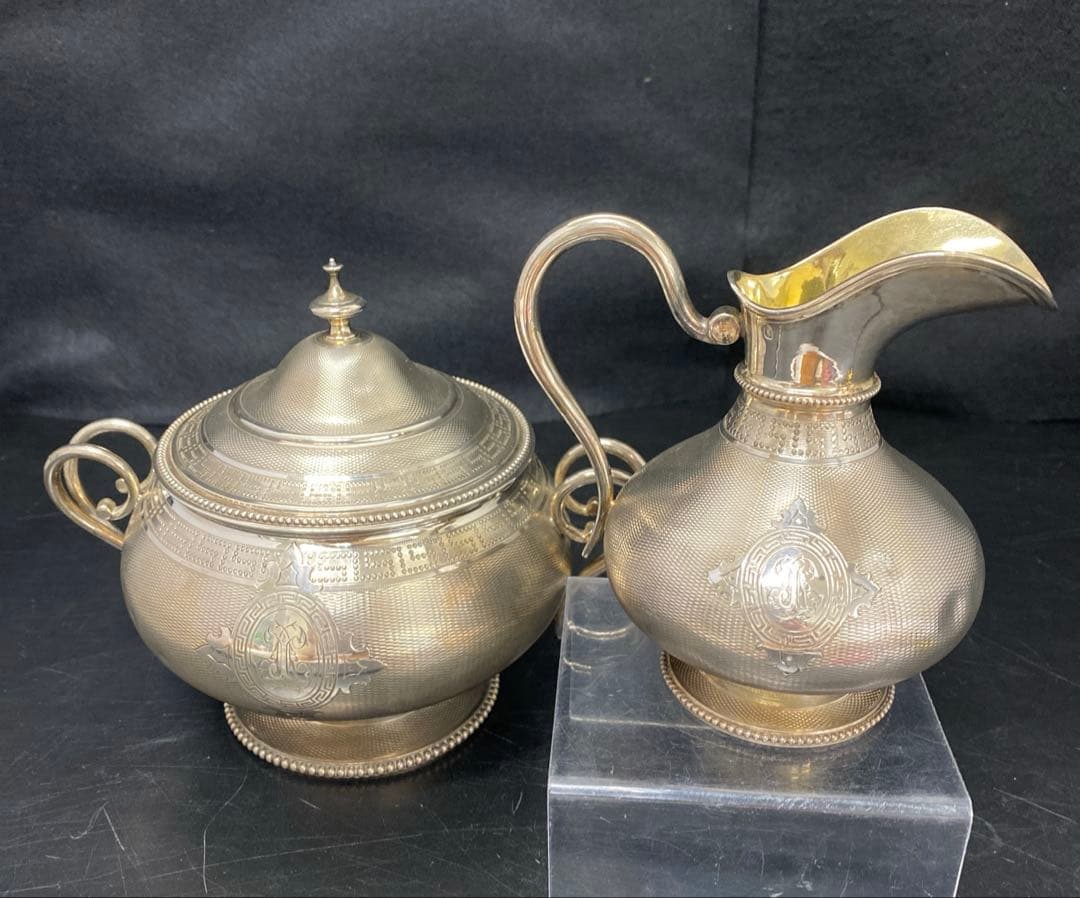 専用カルディヤック極上彫金純銀ミネルヴァホールマークポットセット1830gチコニ