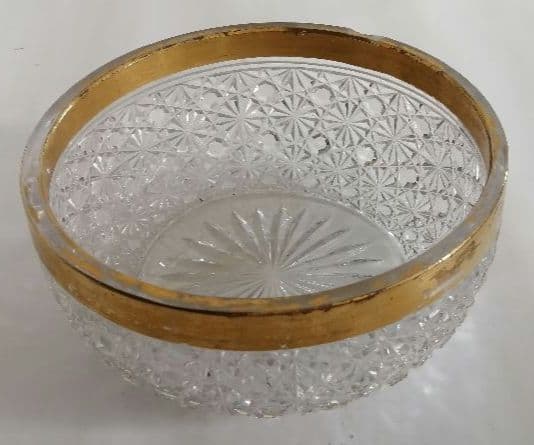 ギヤマン切子　金彩