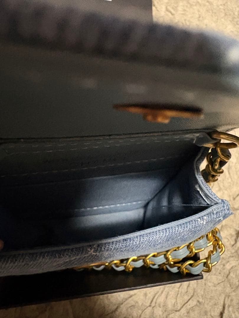 価格変更　CHANEL シャネルノベルティ　デニム　チェーンバッグ