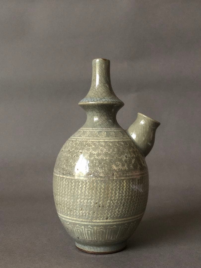 中国骨董　高麗青磁　壺　水差し　アンティーク