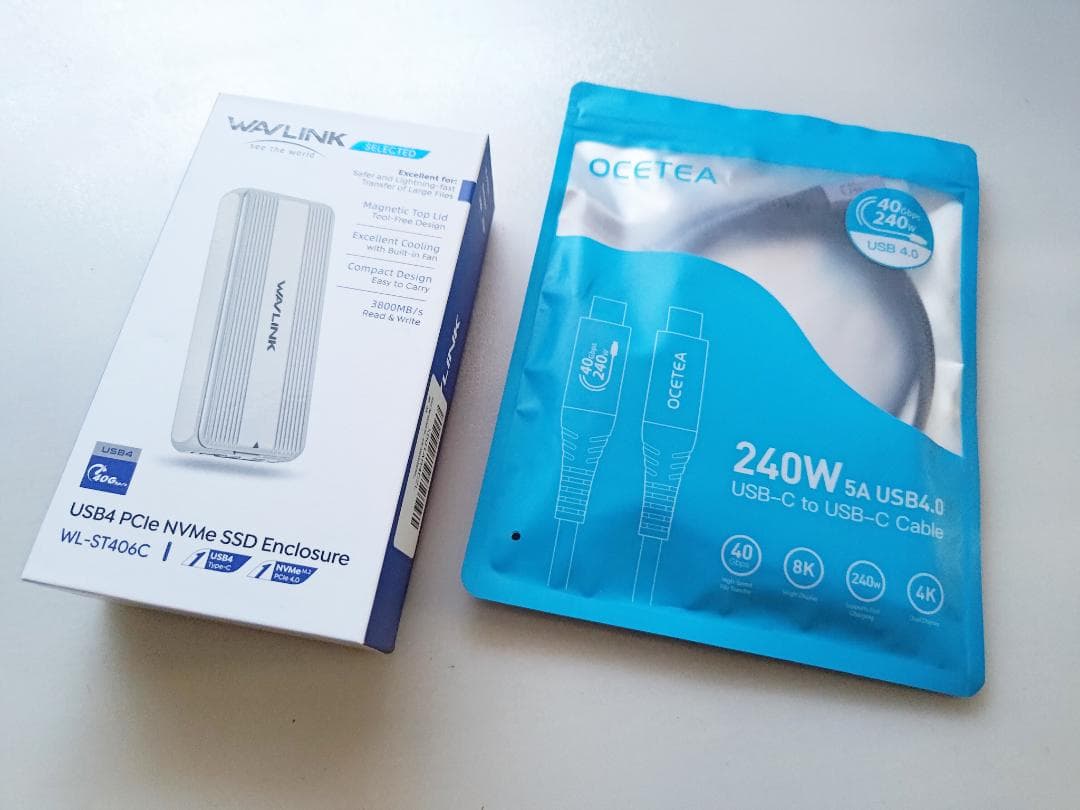 WAVLINK WL-ST406C ＆ 40Gbps対応ケーブル1m セット