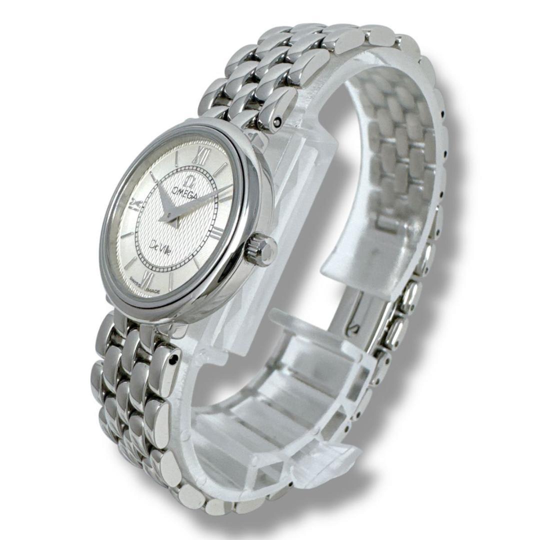 オメガ デビル プレステージ シルバー文字盤 レディース 腕時計 ブランド 美品