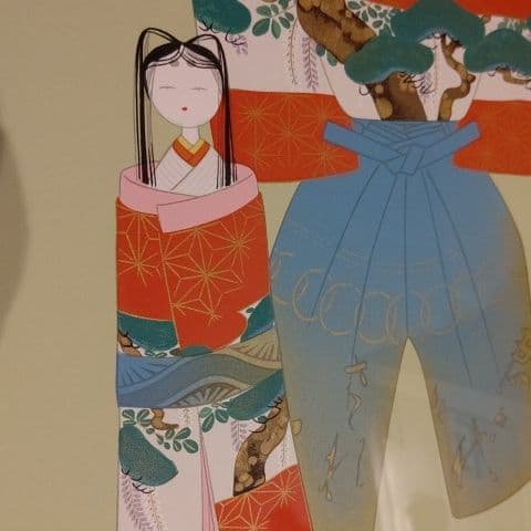 上村松園立雛シルクスクリーン版画 雛祭りひなまつり雛人形桃の節句雛飾り