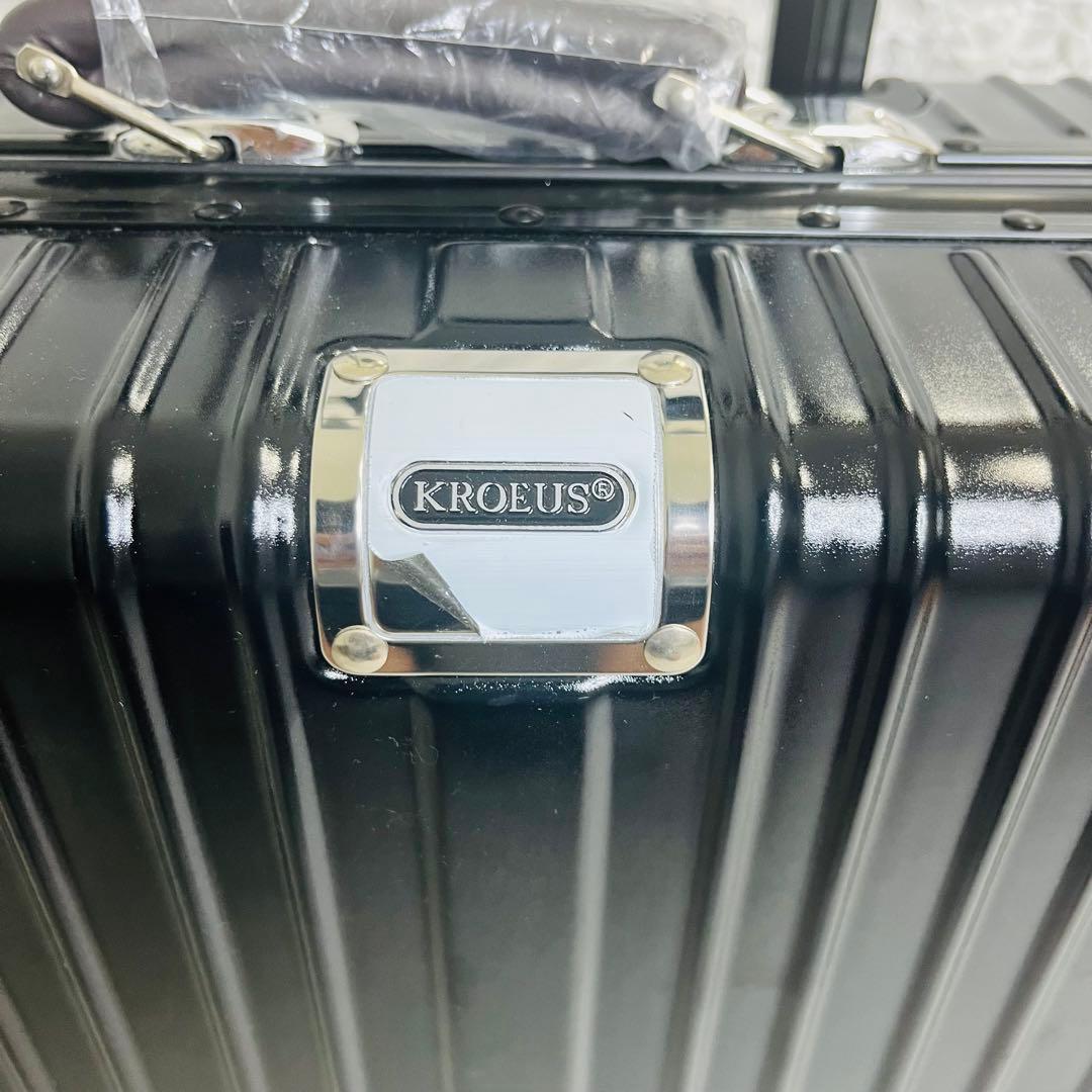 新品 KROEUSクロース オールアルミ合金 スーツケース キャリーバッグ 黒