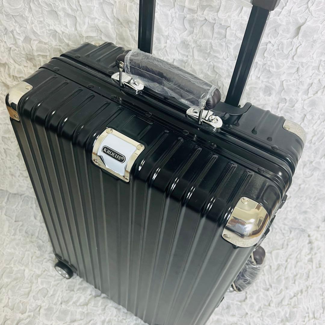 新品 KROEUSクロース オールアルミ合金 スーツケース キャリーバッグ 黒