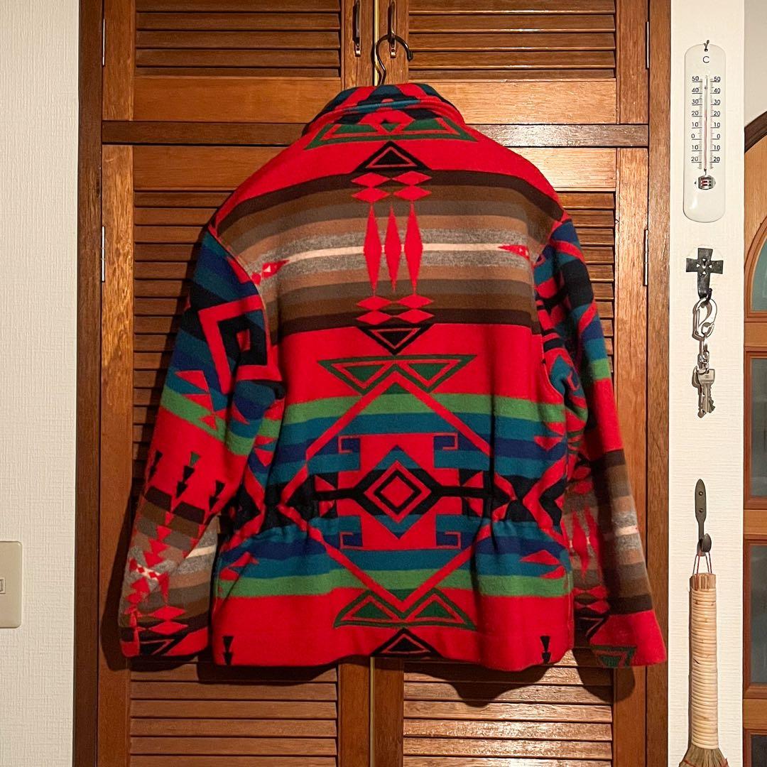 美品 ネイティブ柄 ウールジャケット ビンテージ80s 90s Lサイズ相当