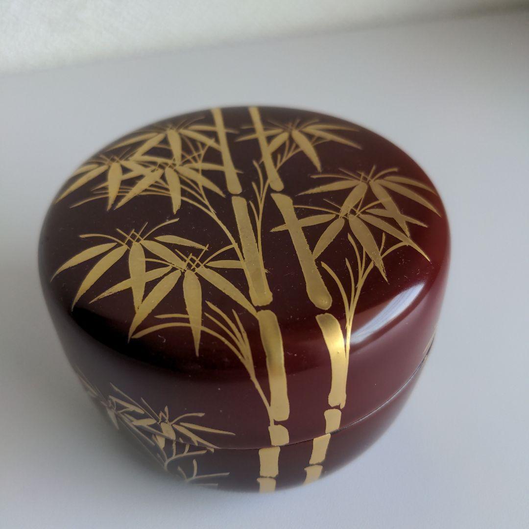 輪島塗 竹蒔絵 平棗 茶道具