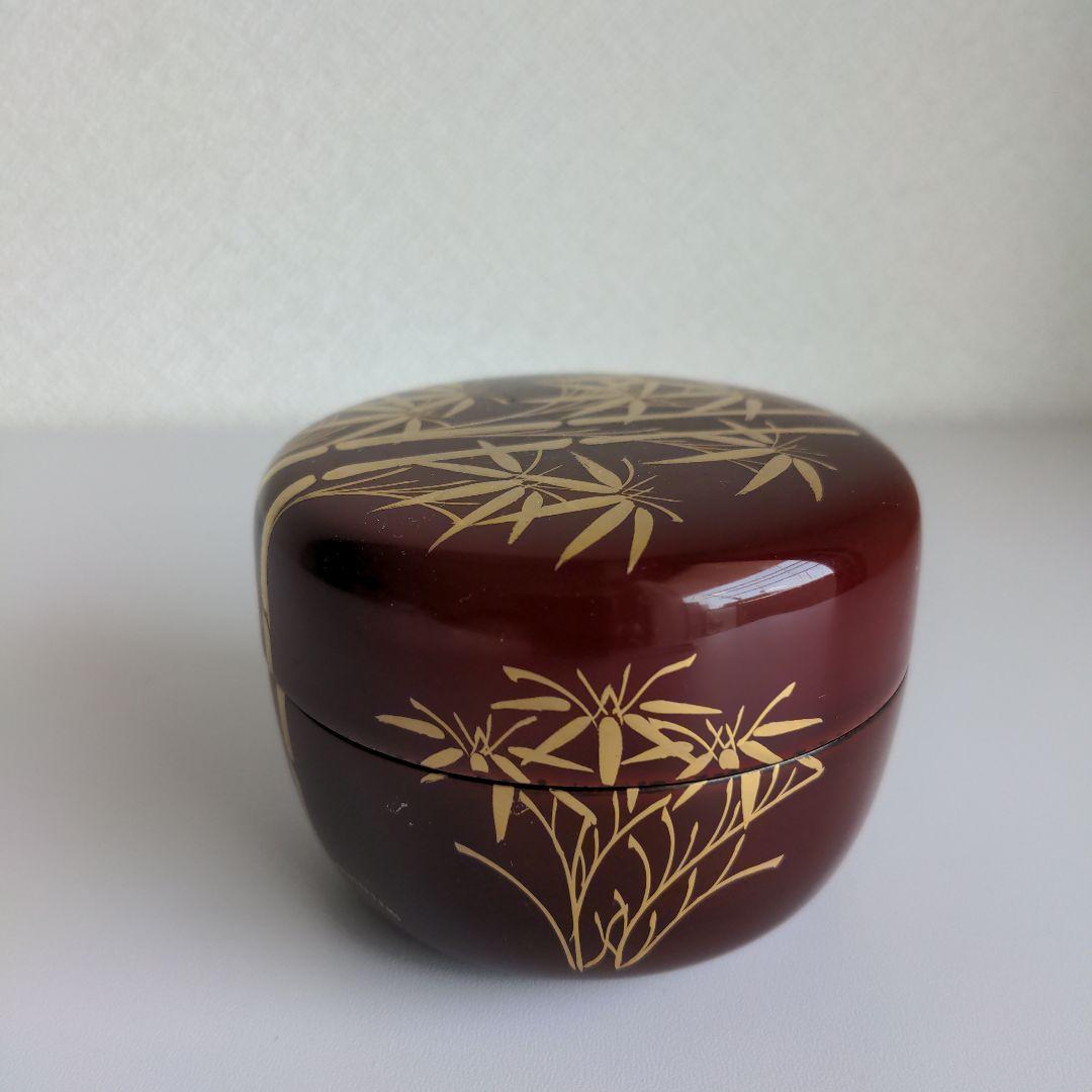 輪島塗 竹蒔絵 平棗 茶道具