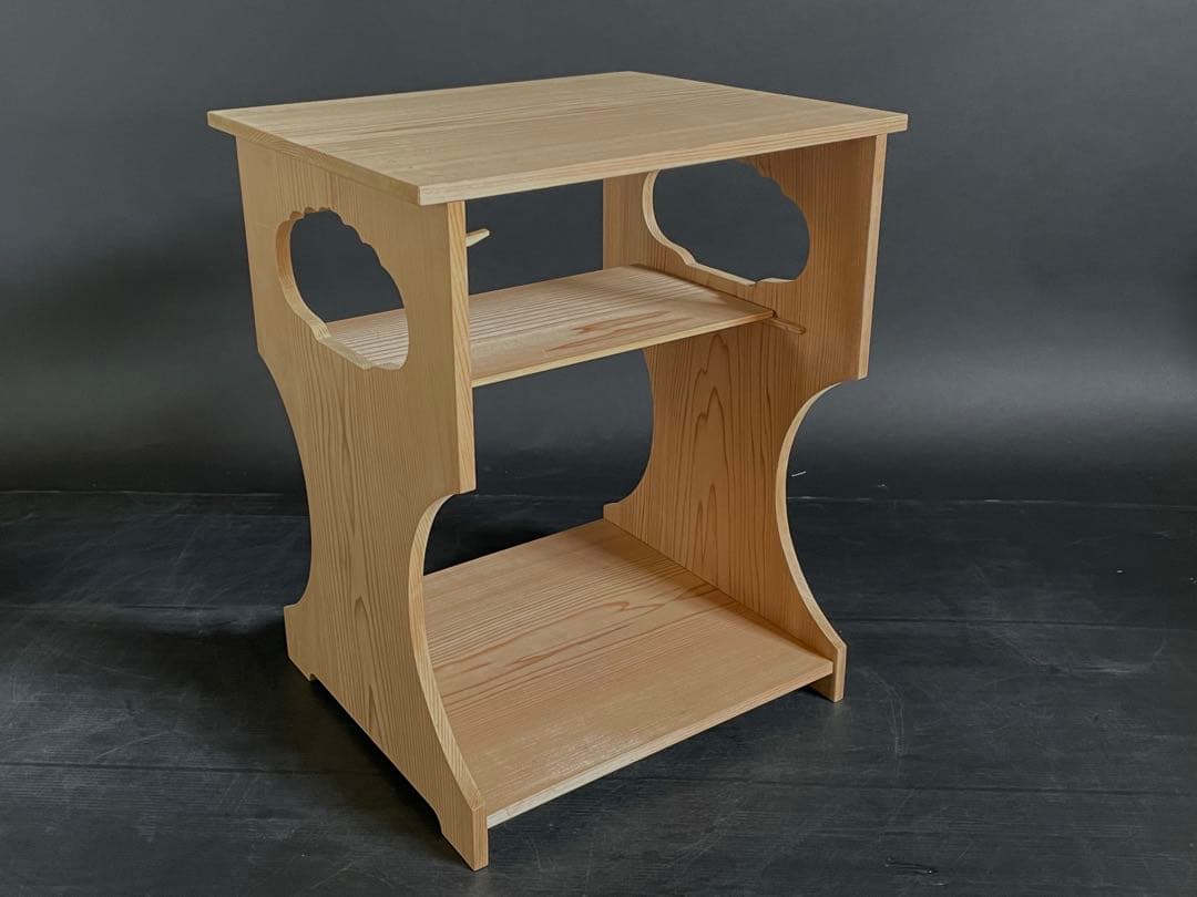 【美品】「母」裏千家 玄々斎好 杉棚 玄々棚 紙箱 茶道具 （121F①）