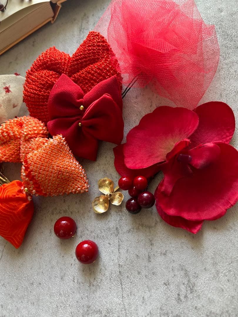 七五三　七五三髪飾り　ヘッドドレス　着物髪飾り　リメイク髪飾り　047