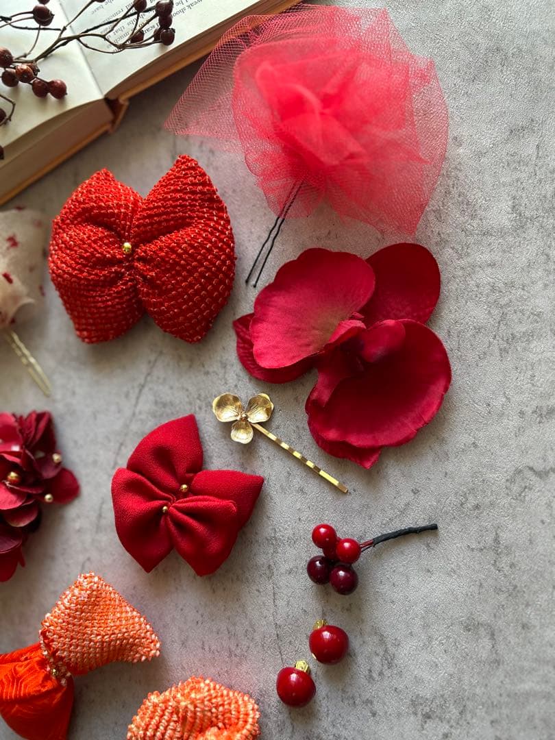 七五三　七五三髪飾り　ヘッドドレス　着物髪飾り　リメイク髪飾り　047