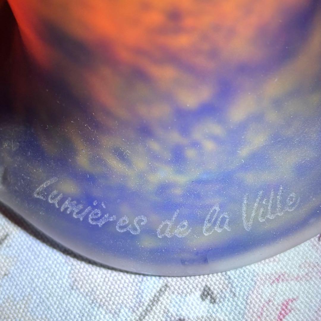 フランス練りガラステーブルランプ