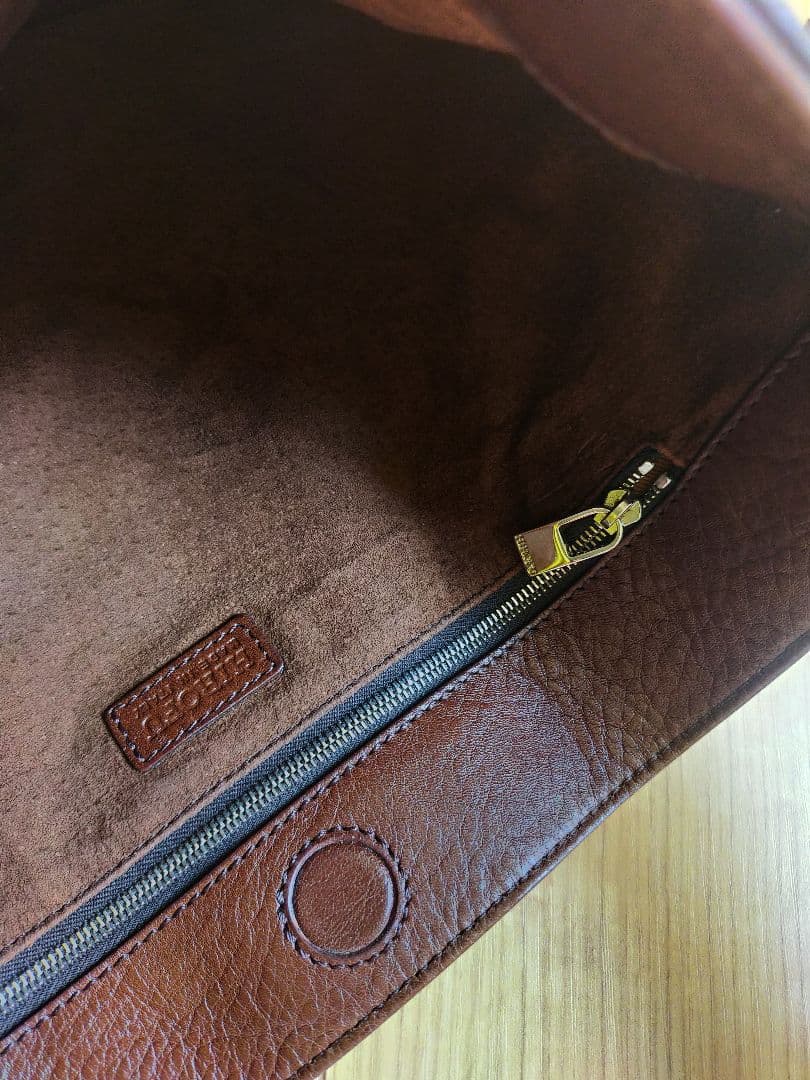 美品HIROFU ヒロフ　ワンショルダー　レザーバッグブラウン系