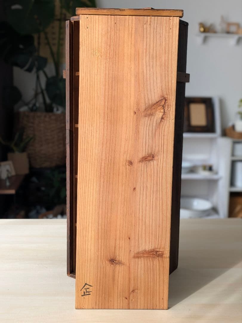 木製　什器　アンティーク　レトロ　食器棚　仕切り棚　収納棚　ラック