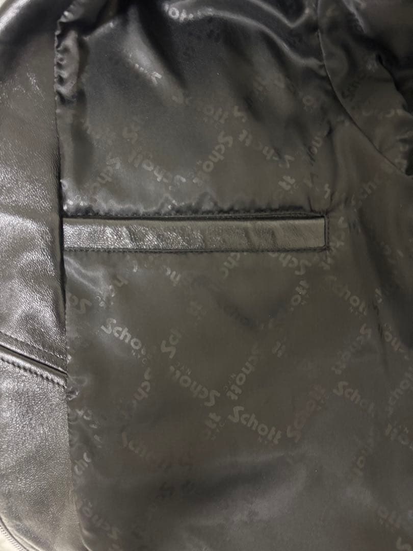 【超美品✨】Schott ラムレザー トラッカージャケット / ブラック M