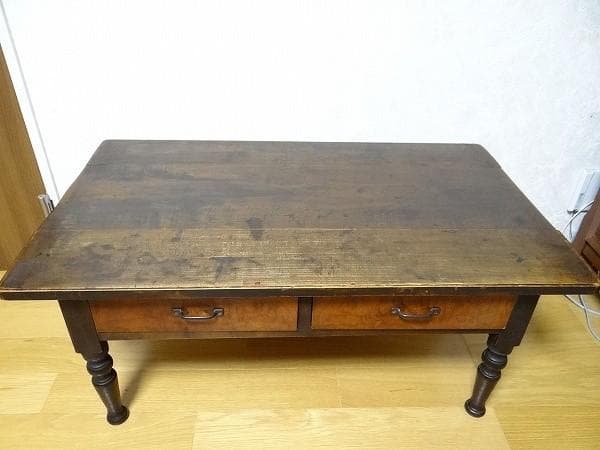 希少 アンティーク 文机 机 テーブル ローデスク 天然木 古道具 骨董 昭和