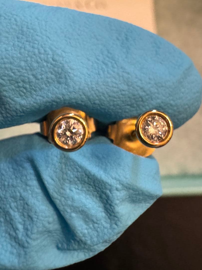 Tiffany & Co. 18 YG ダイヤモンド ピアス 三連休限定