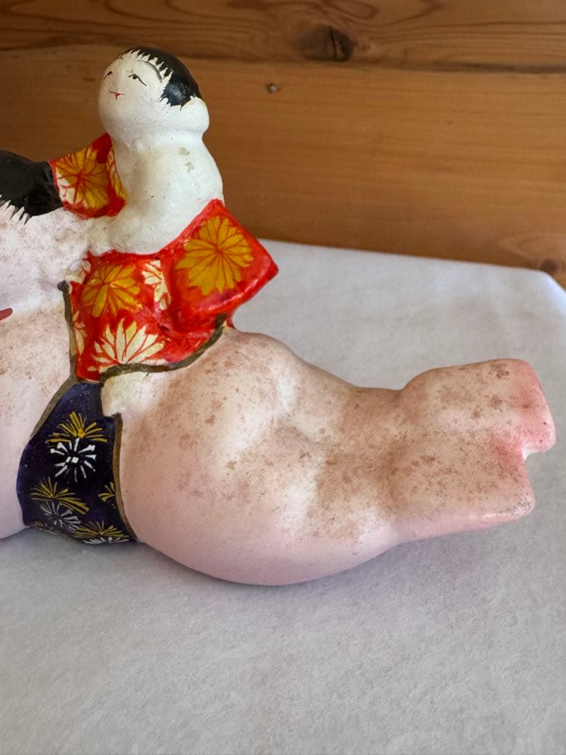 希少 中野土人形 奈良久雄 『子守這子』 這い這い子 郷土玩具 民藝 長野県