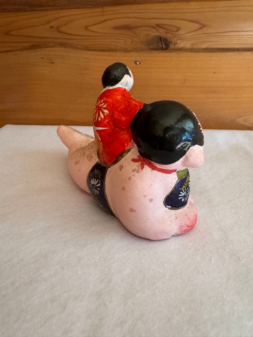 希少 中野土人形 奈良久雄 『子守這子』 這い這い子 郷土玩具 民藝 長野県