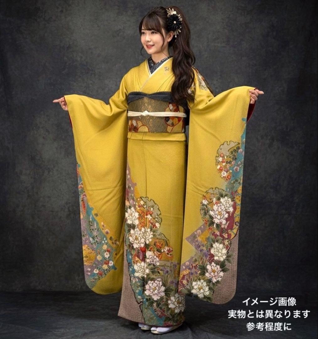 未使用品　振袖フルセット　トールサイズ　168〜178　落款　成人式