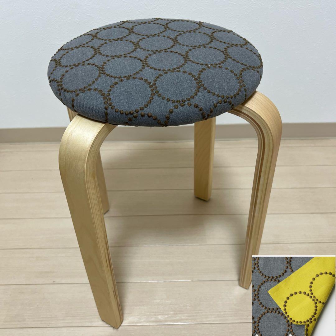 ミナペルホネン dop タンバリン 丸スツール 【グレーイエ】 椅子 オットマン