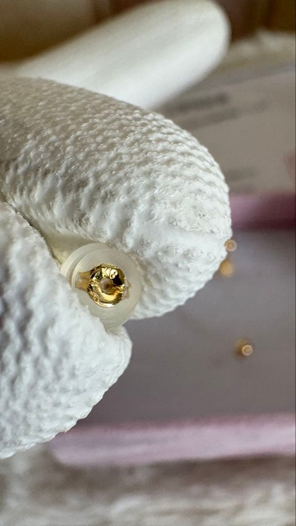 ゴールドボールピアス(両耳用) K18