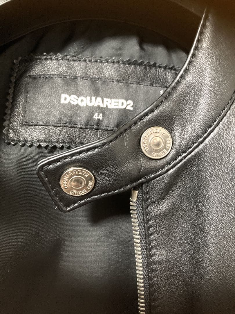 DSQUARED2 約35万円 Single Leather Jacket 44