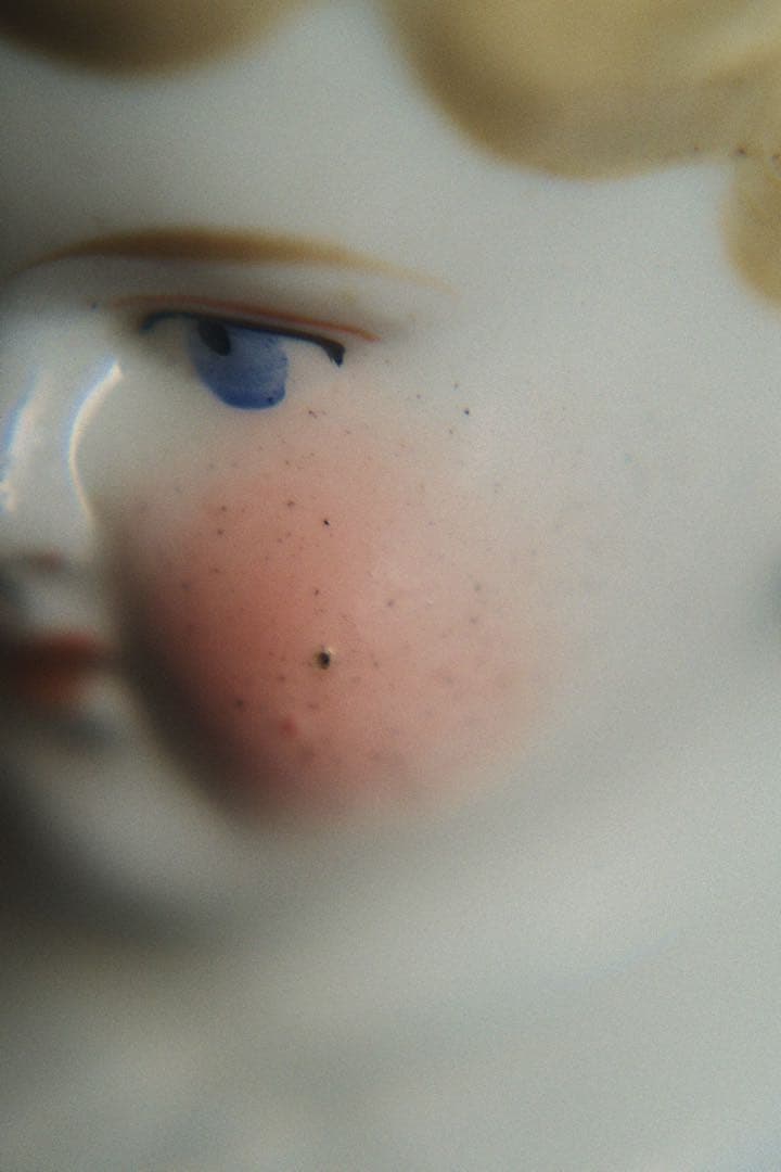 アンティーク チャイナヘッドドール ビスクドール ショルダーヘッド ブロンド