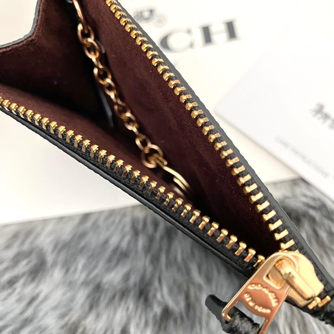 新品　正規品☆COACH コーチ　ケース　ブラック　レザー