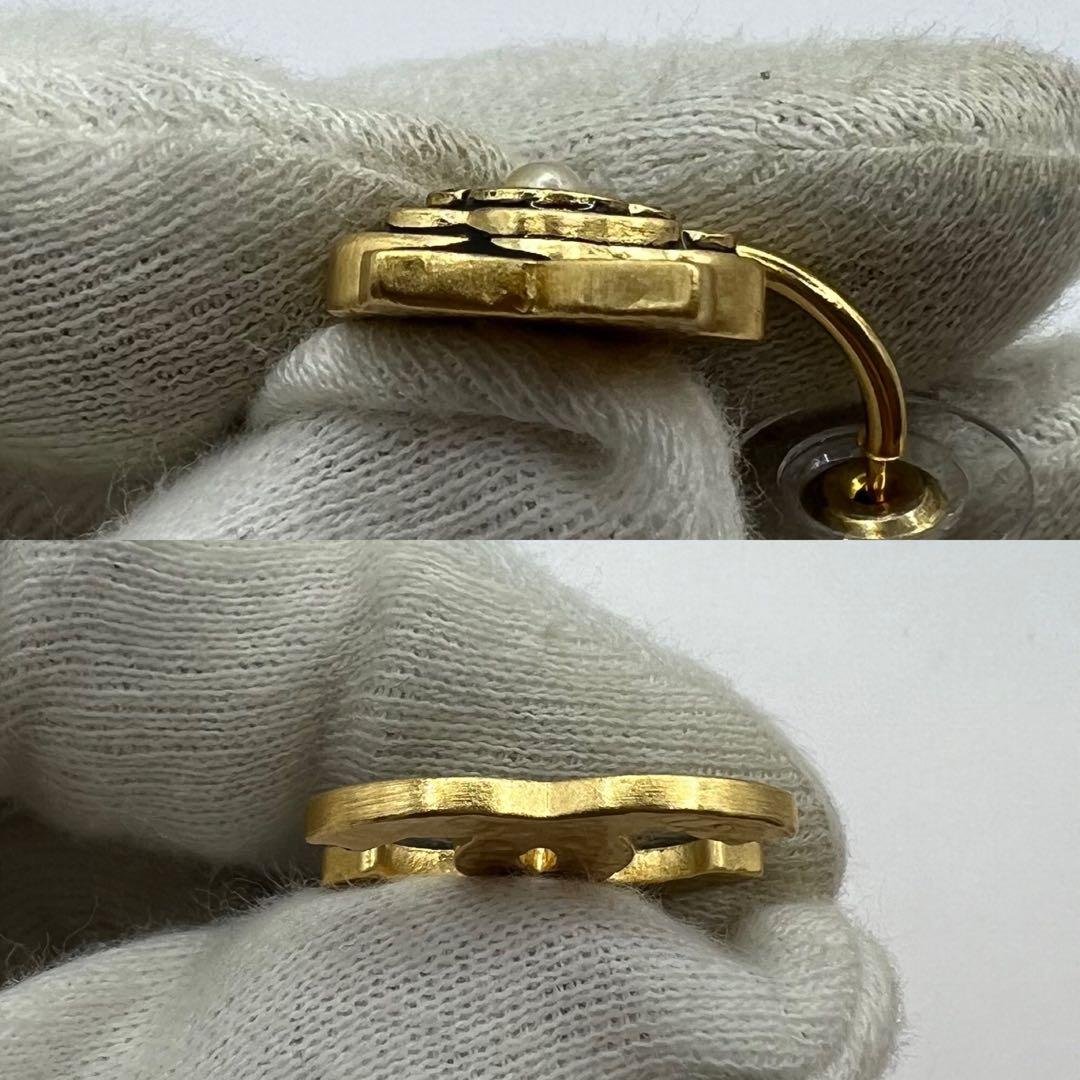 【未使用に近い】シャネル ピアス ココマーク カメリア ブラック 02A