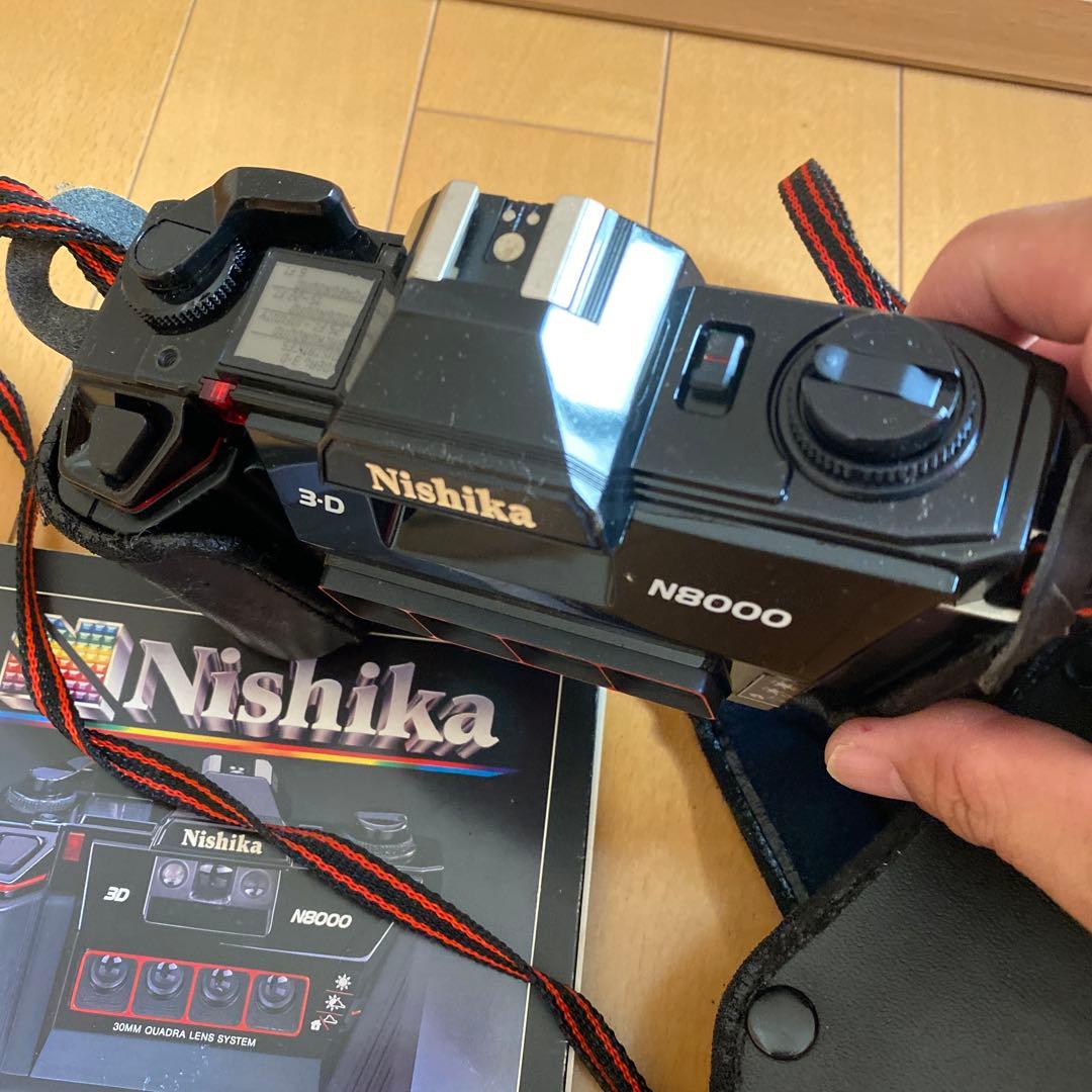 Nishika N8000 35mm 3Dカメラ中古品 ＆ 専用ストロボ未使用品
