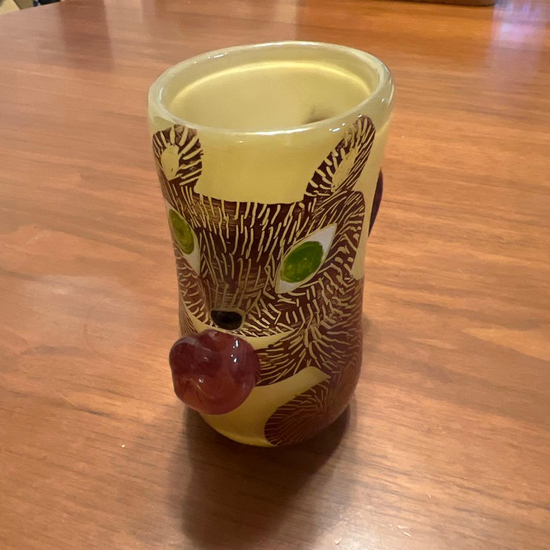 土井朋子さん　リス形ガラス製マグカップ