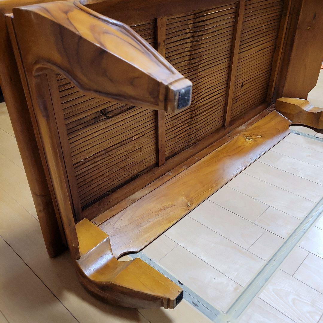 アジアン家具 オピウム ローテーブル 座卓 木製 竹 古民家家具