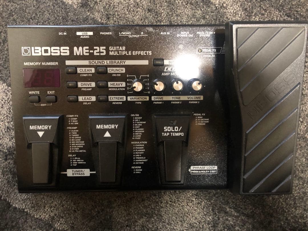 マルチエフェクター　BOSS ME-25 電源コード付き